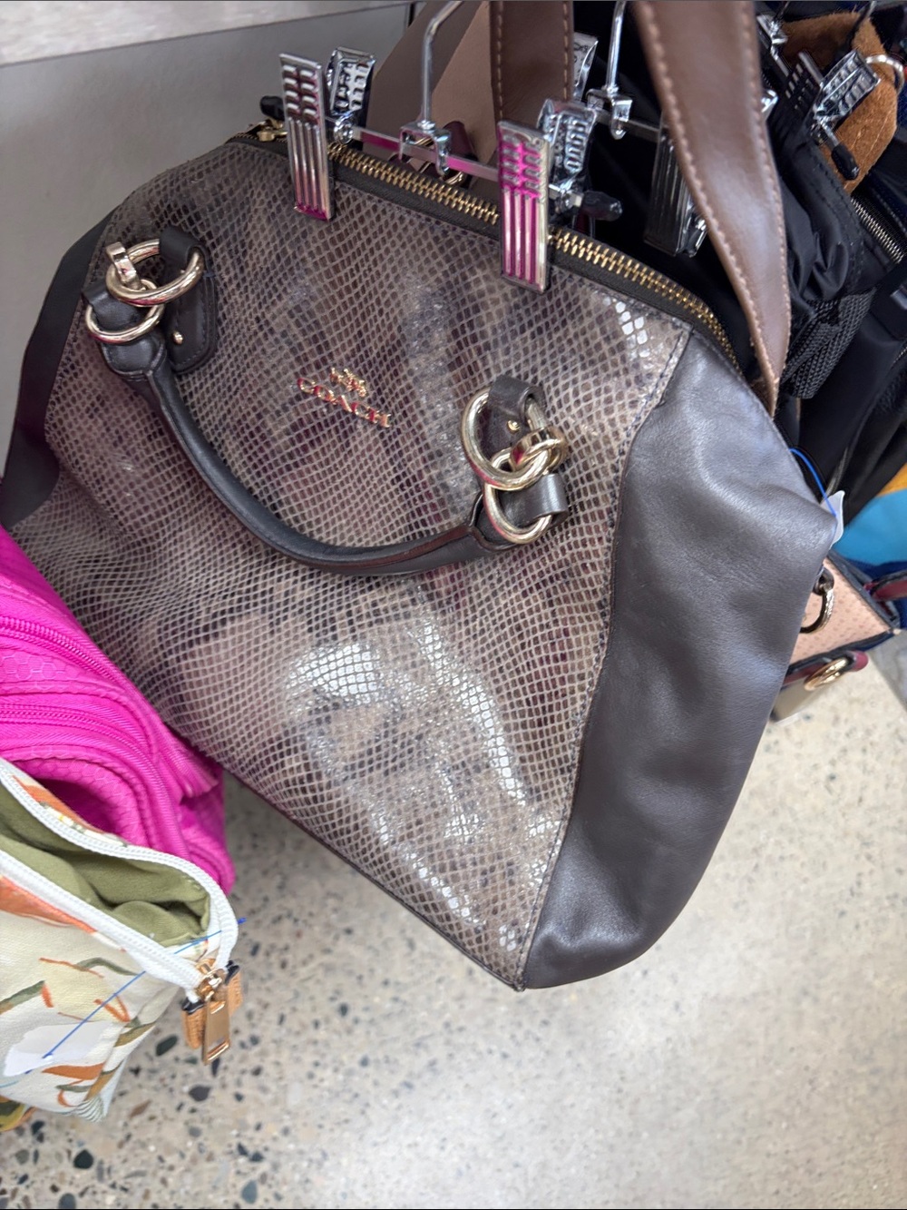 Coach vintage snake skin bag